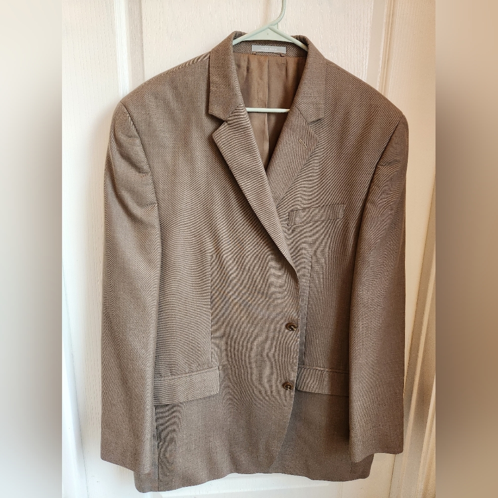 Michael Kors Brown/Gray 48L Suit Jacket Sport Coat Blazer - Used